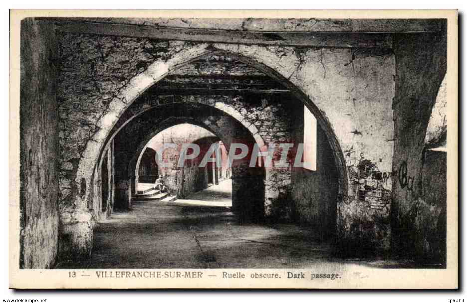 CPA Villefranche Sur Mer Ruelle Obscure