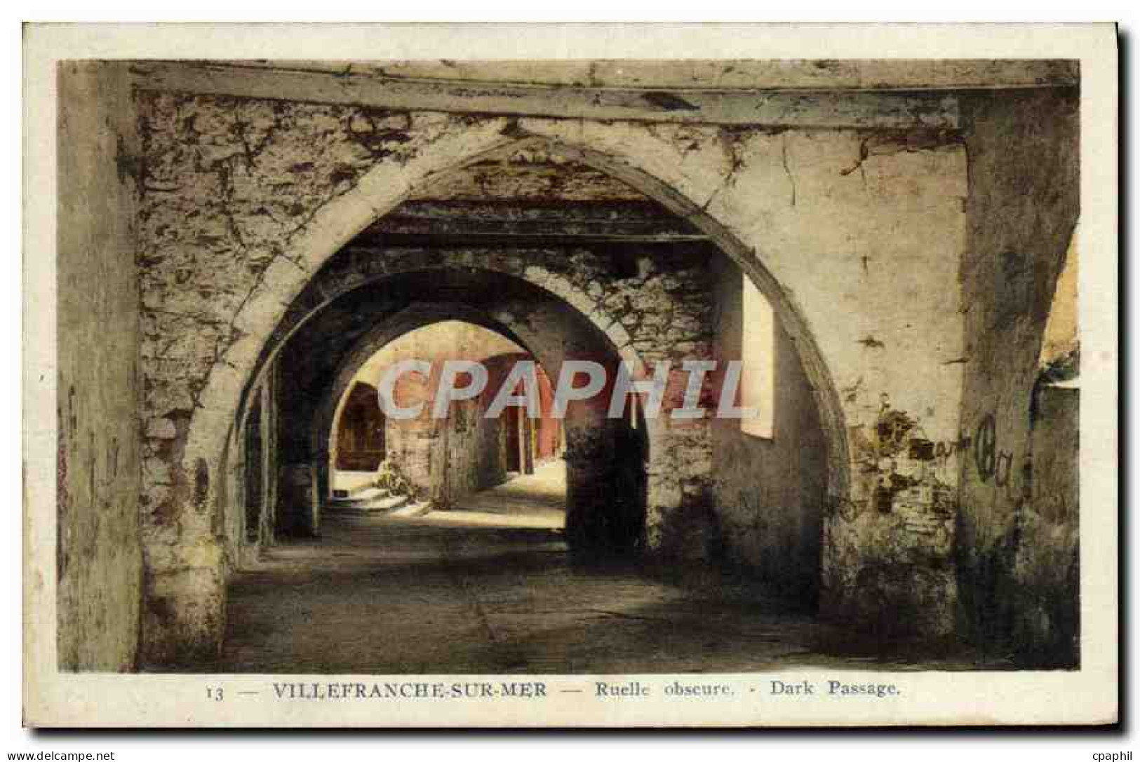 CPA Villefranche Sur Mer Ruelle Obscure