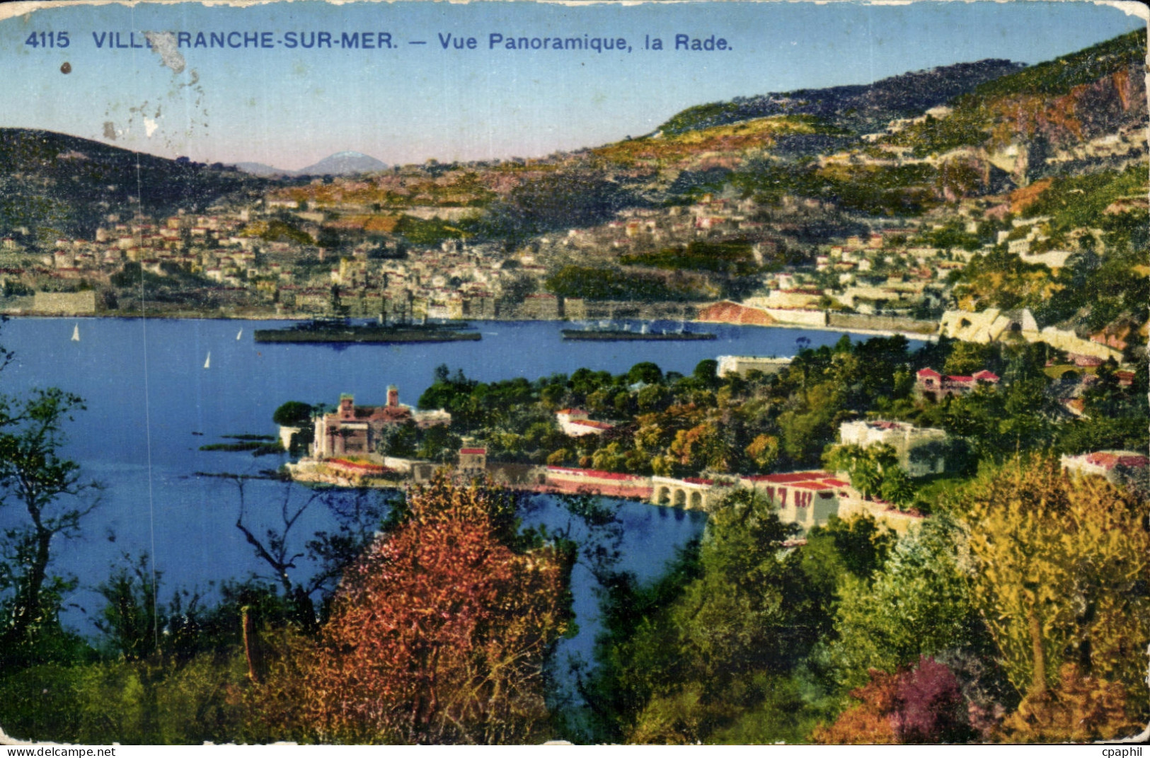 CPA Villefranche sur Mer Vue Panoramique la Rade
