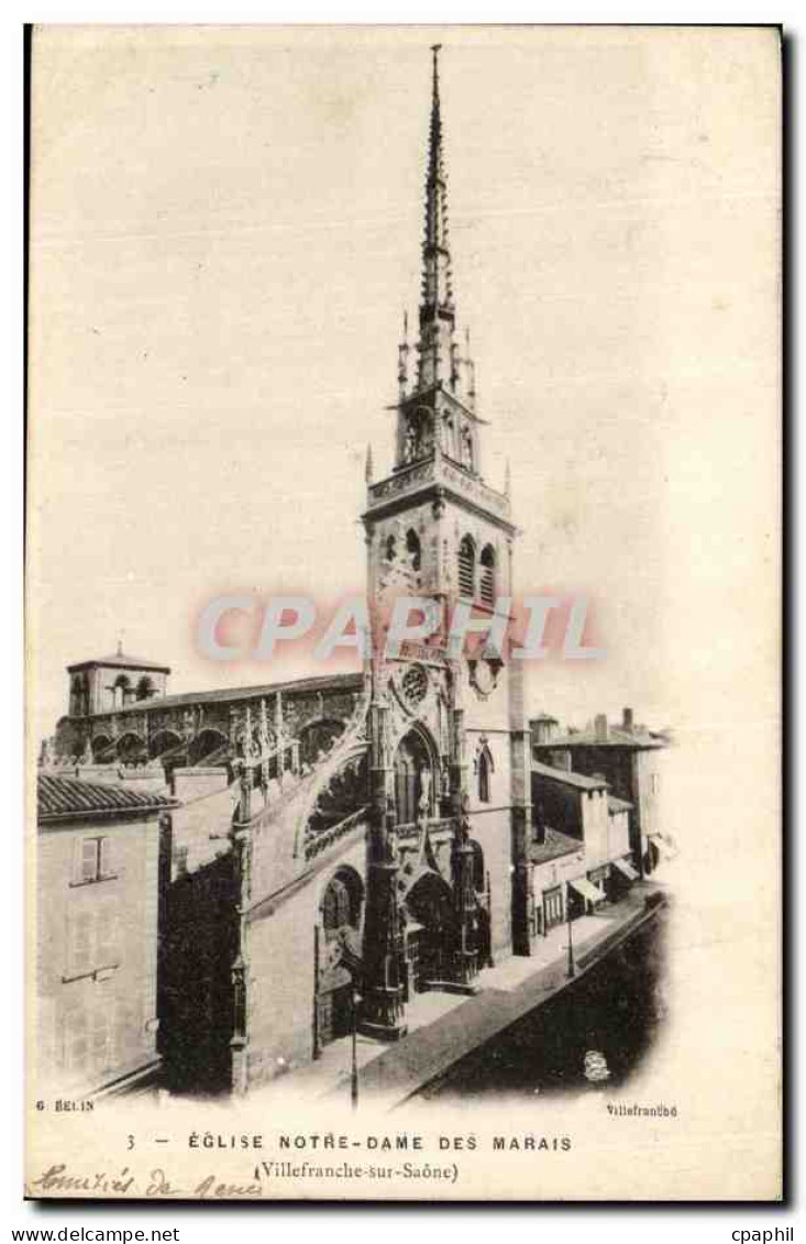CPA Villefranche Sur Saone Eglise Notre Dame Des Marais