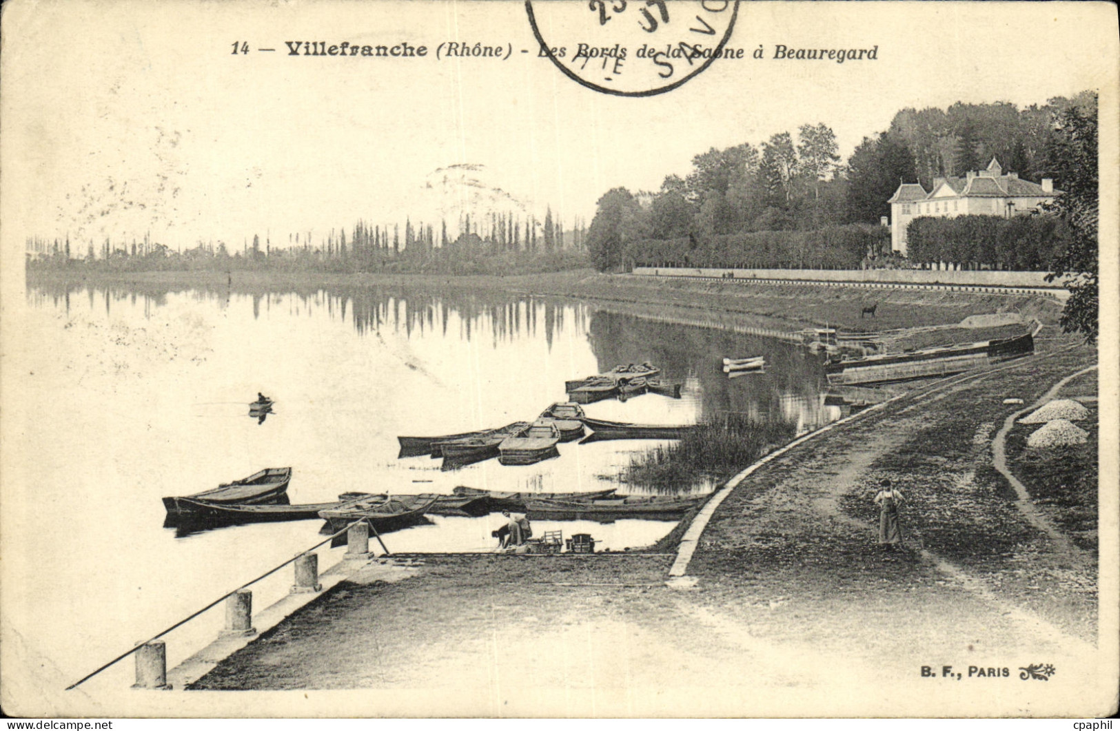 CPA Villefranche Sur Saone Les Bords de la Saone a Beauregard