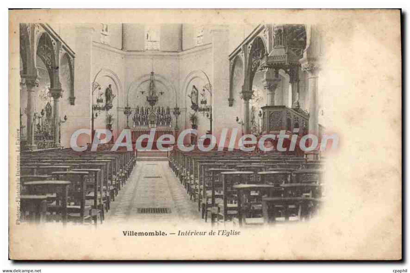 CPA Villemomble Interieur de l'Eglise