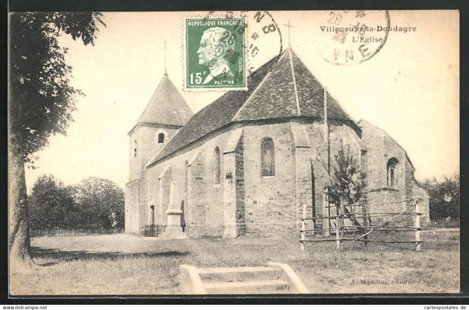 CPA Villeneuve-la-Dondagre, l'Eglise