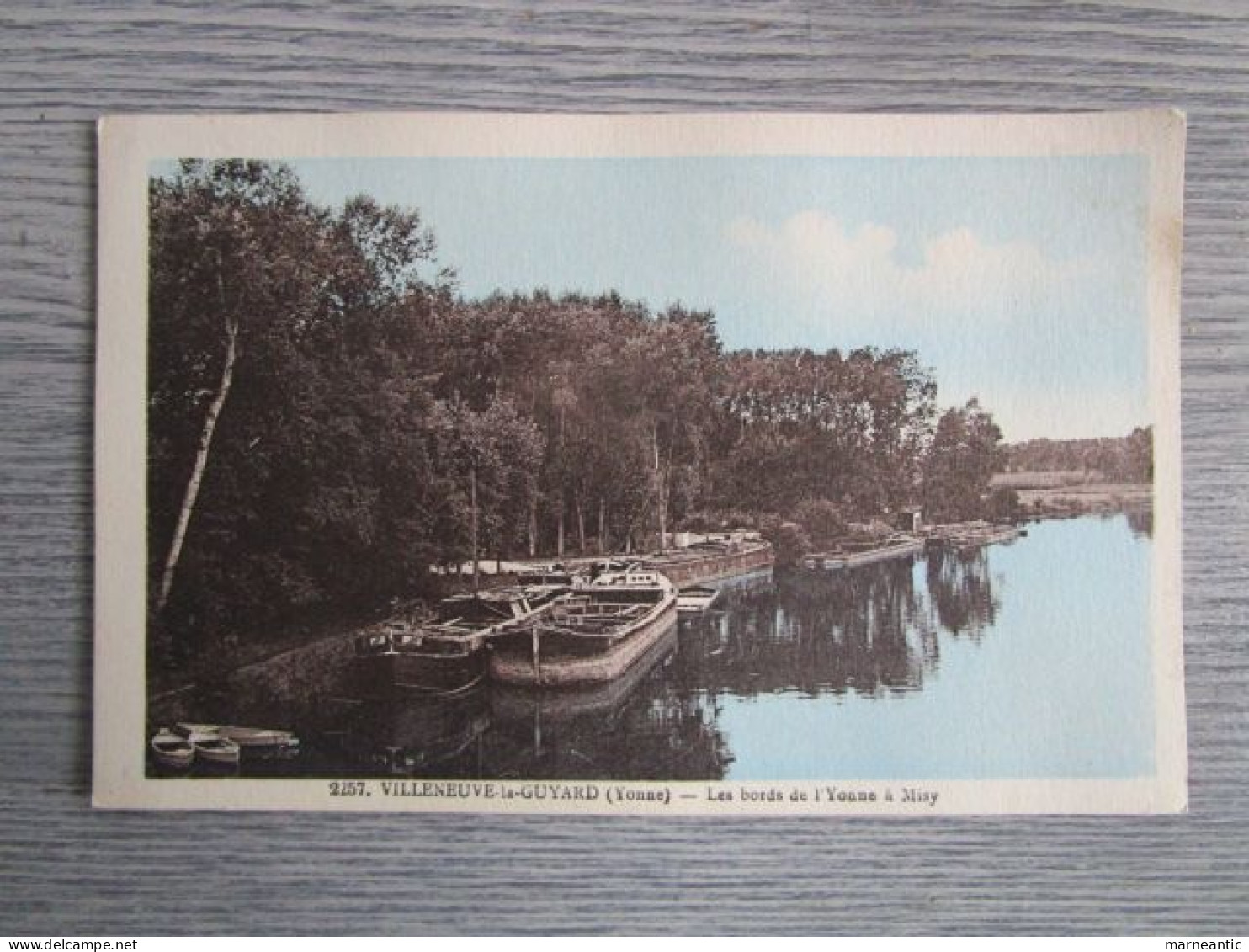 Cpa Villeneuve la Guyard (89) les bords de l'Yonne a Misy