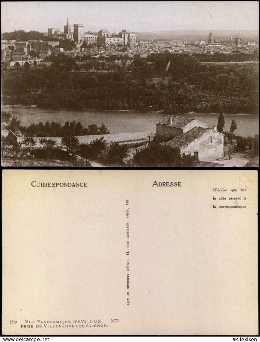 CPA Villeneuve-lès-Avignon Stadtblick 1918