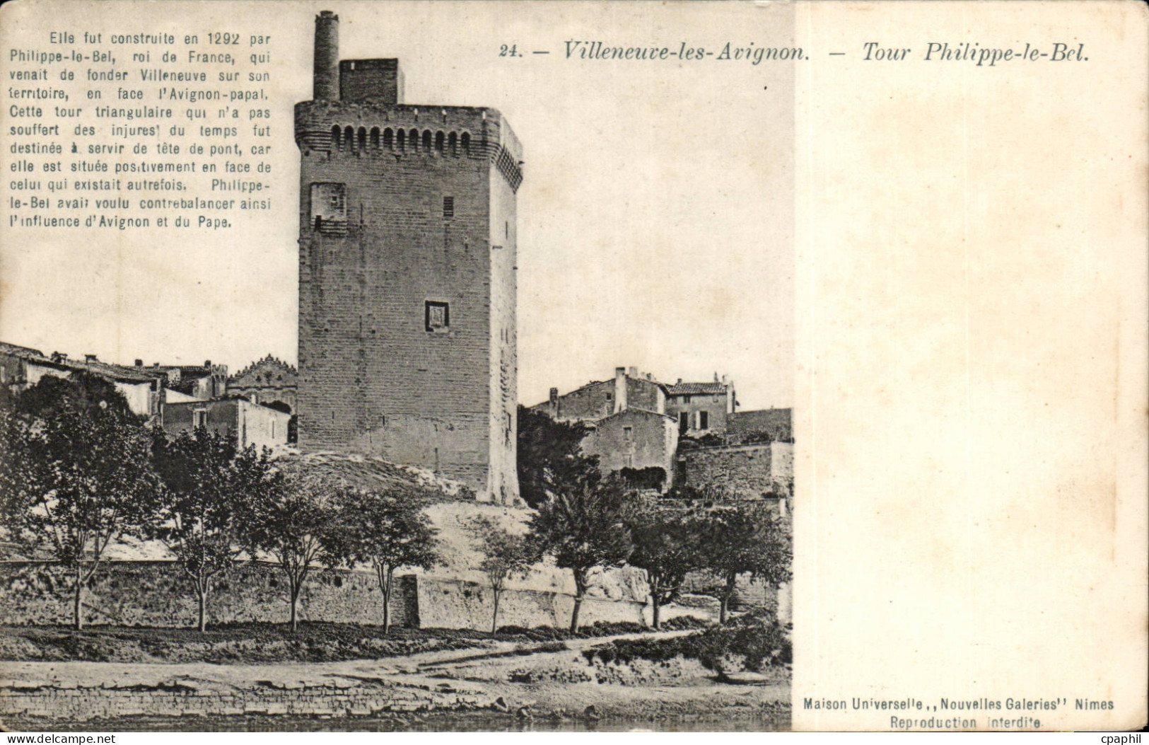 CPA Villeneuve les Avignon Tour Philippe le Bel