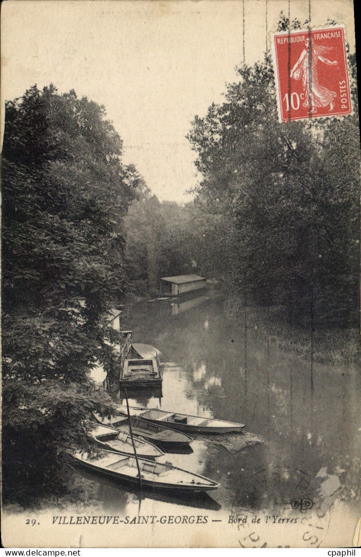 CPA Villeneuve Saint Georges Bord de l'Yerre