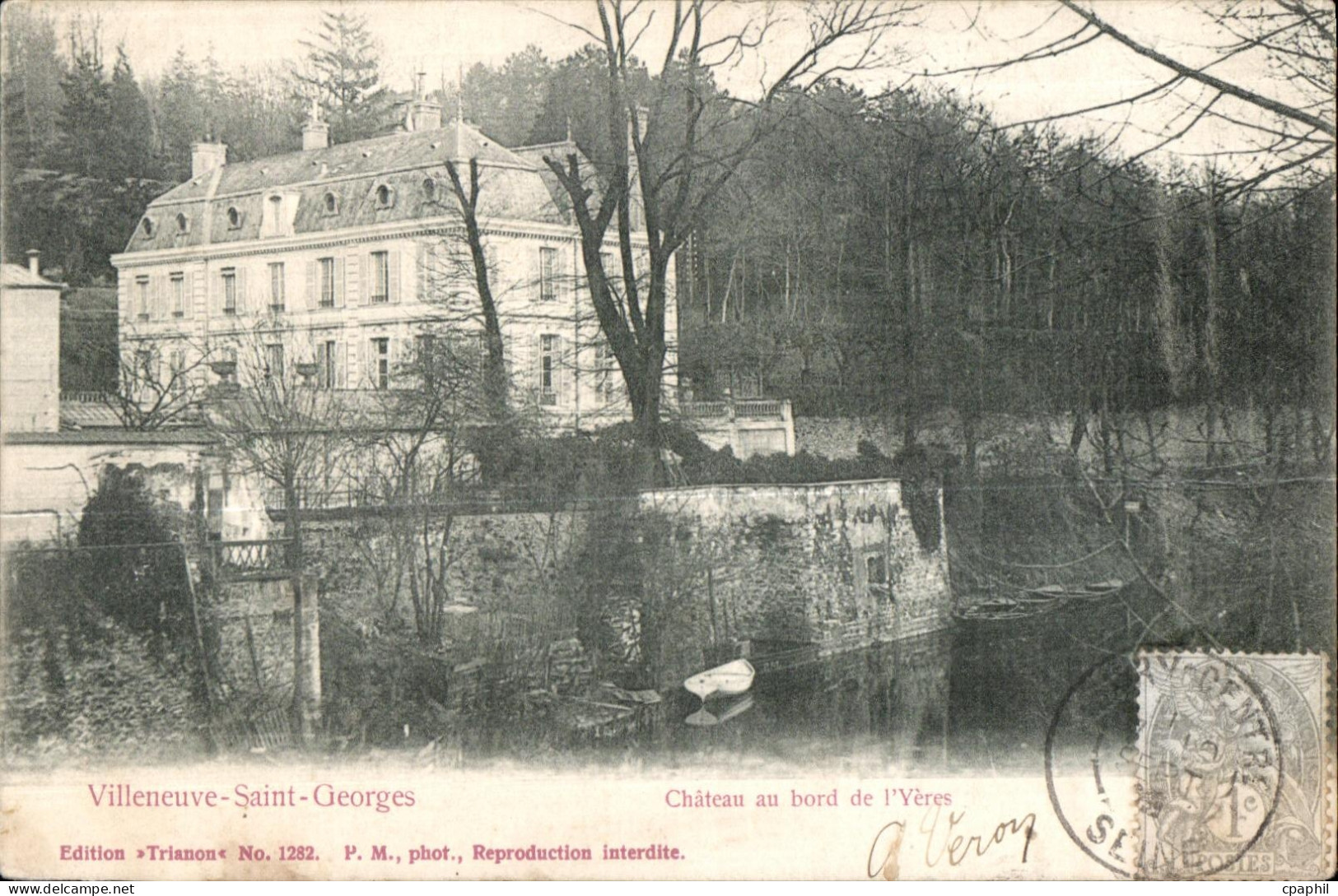 CPA Villeneuve Saint Georges Chateau au bord de I Yeres