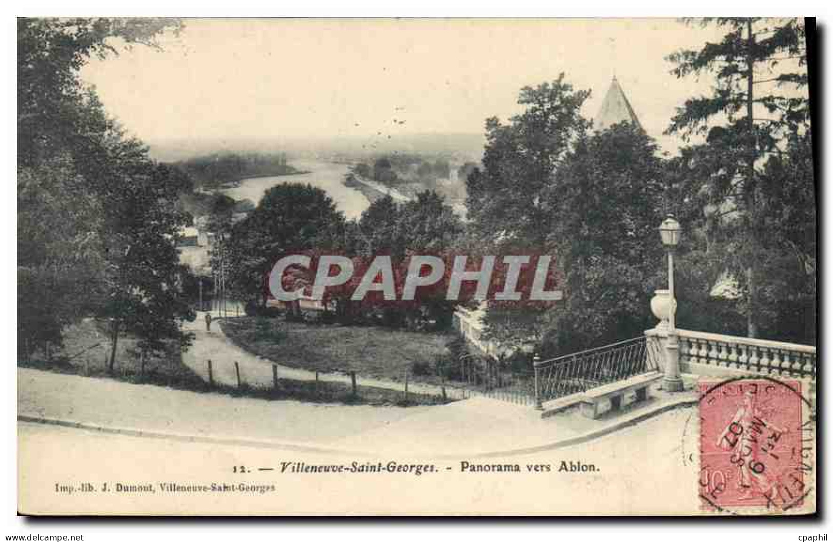 CPA Villeneuve Saint Georges Panorama vers Ablon