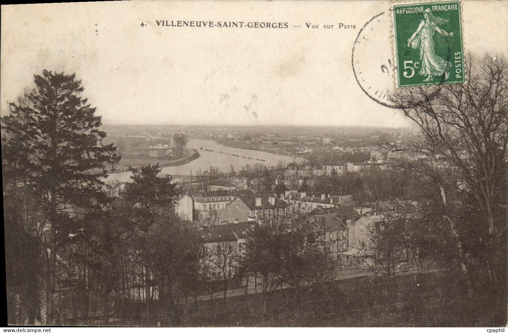 CPA Villeneuve Saint Georges Vue sur Paris