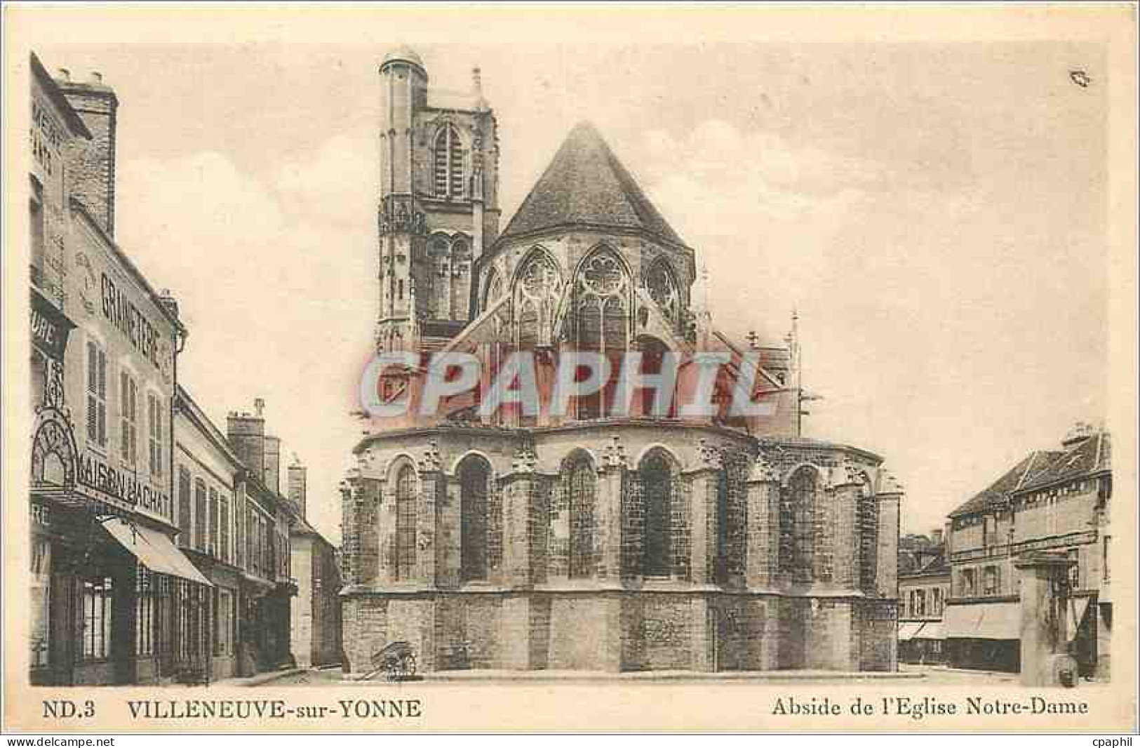 CPA Villeneuve sur Yonne Abside de l'Eglise Notre Dame