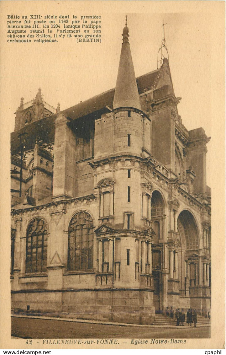 CPA Villeneuve sur Yonne Eglise Notre Dame