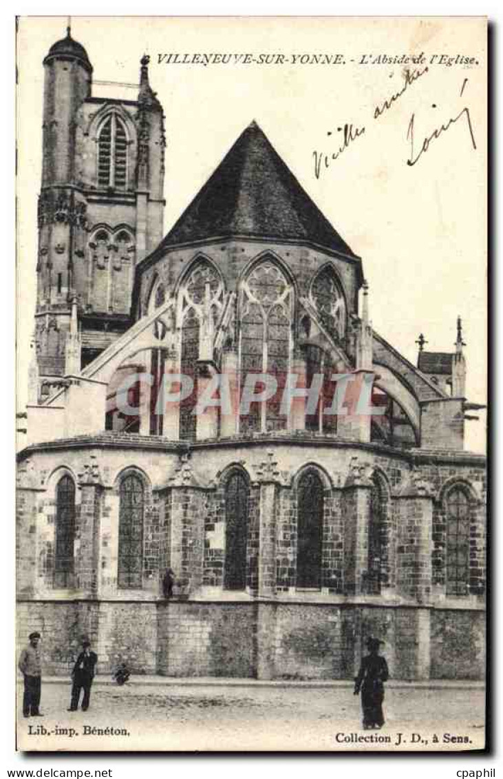 CPA Villeneuve sur Yonne L'Abside de l'Eglise