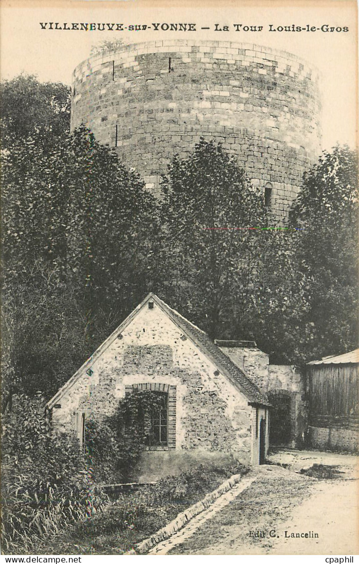 CPA Villeneuve sur Yonne La Tour Louis le Gros
