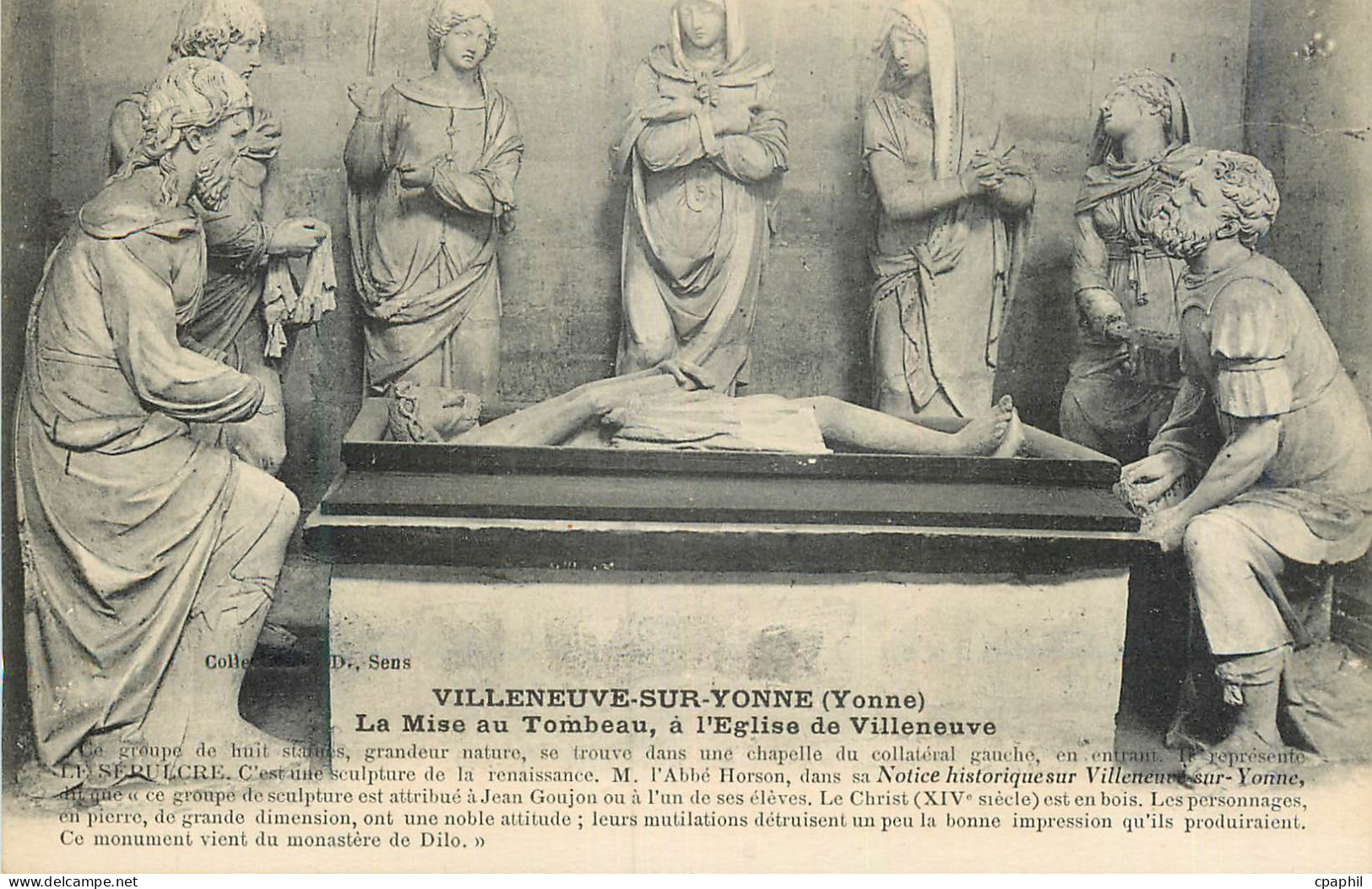 CPA Villeneuve sur Yonne (Yonne) La Mise au Tombeau a l'Eglise de Villeneuve