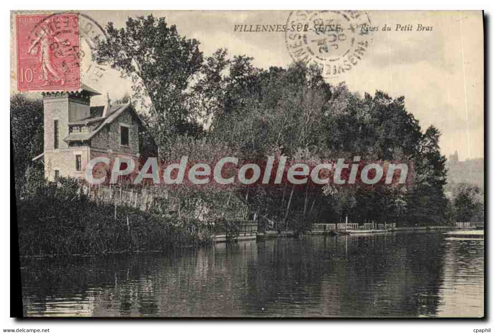 CPA Villennes sur Seine Rives du Petit Bras