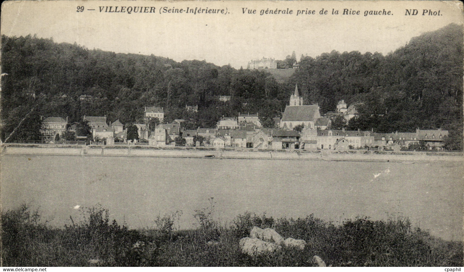CPA Villequier Vue Generale Prise de la Rive Gauche