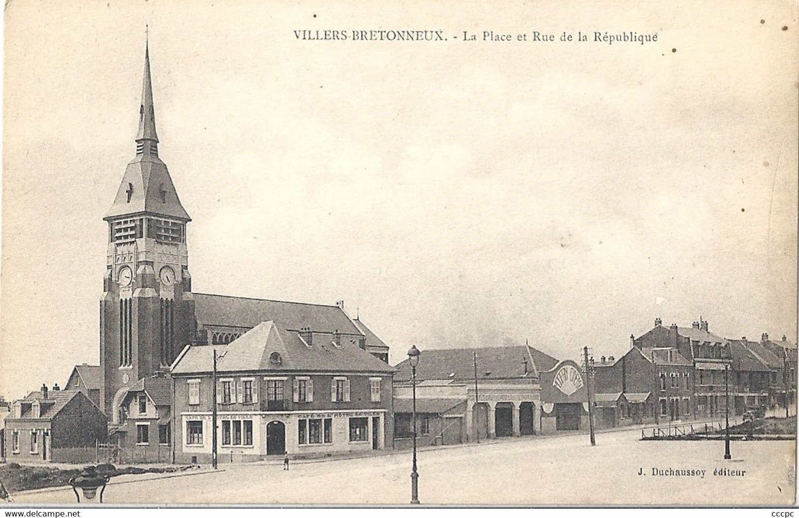 CPA Villers-Bretonneux La Place et Rue de la République