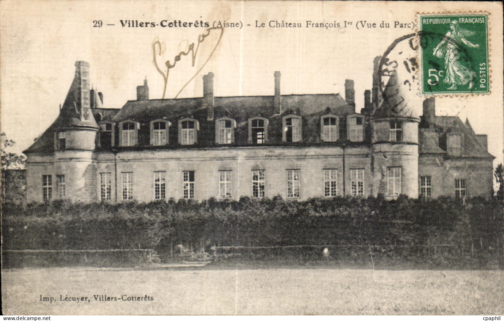 CPA Villers Cotterets Aisne Le Chateau Francois