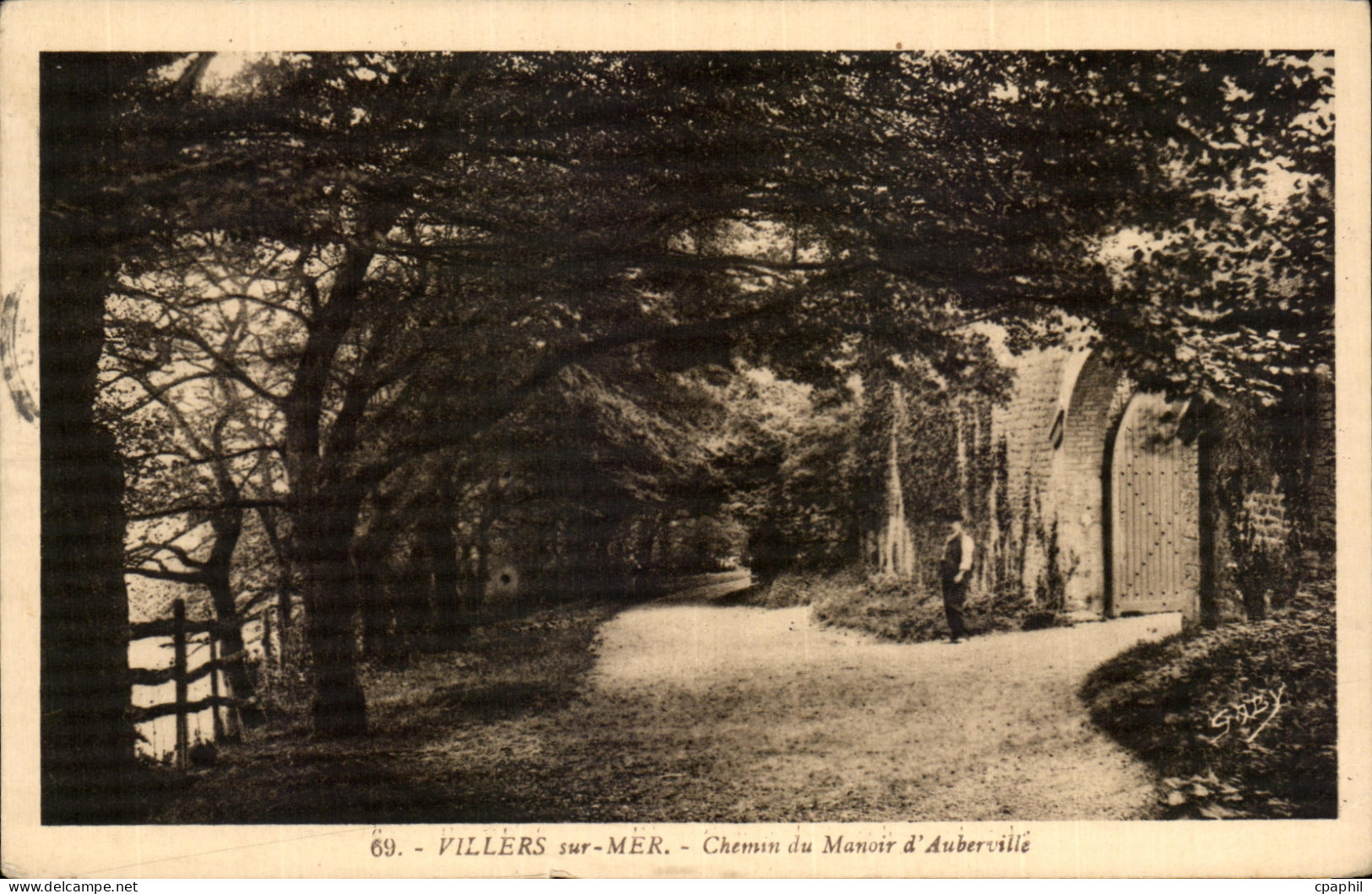 CPA Villers Sur Mer Chemen Du Manoir D'Auberville