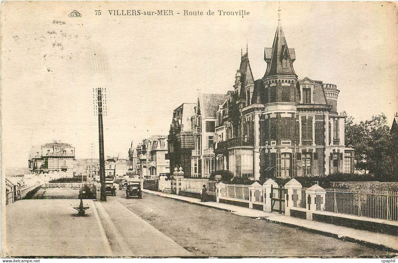CPA Villers sur Mer Route de Trouville