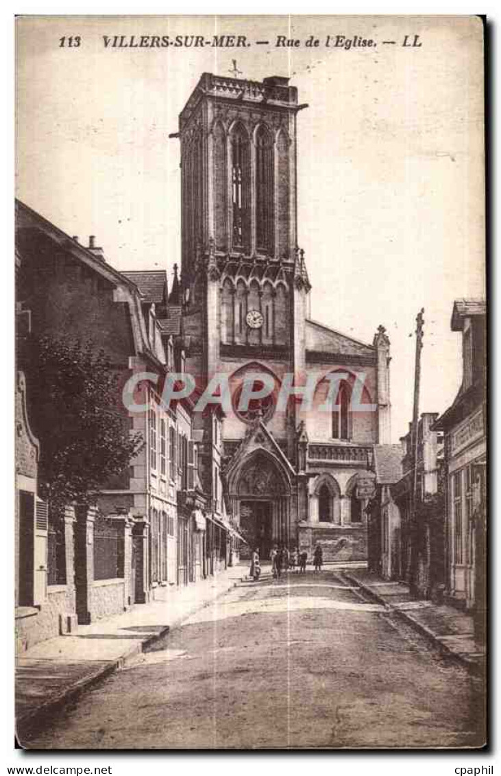 CPA Villers Sur Mer Rue de I Eglise