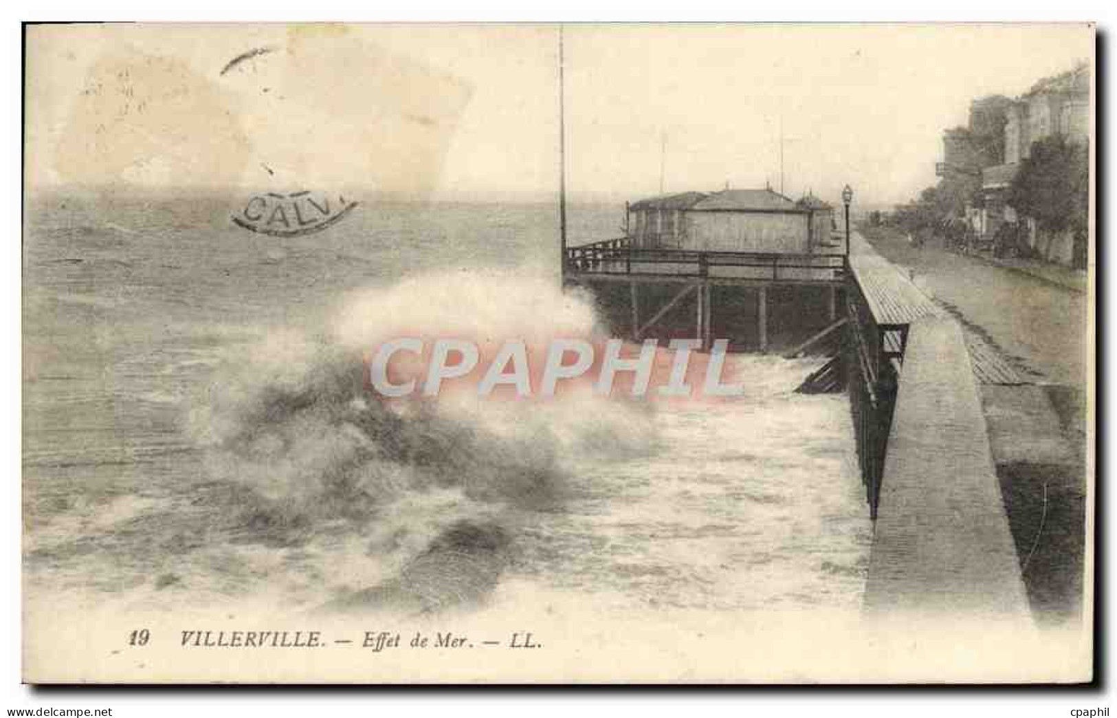 CPA Villerville Effet de Mer
