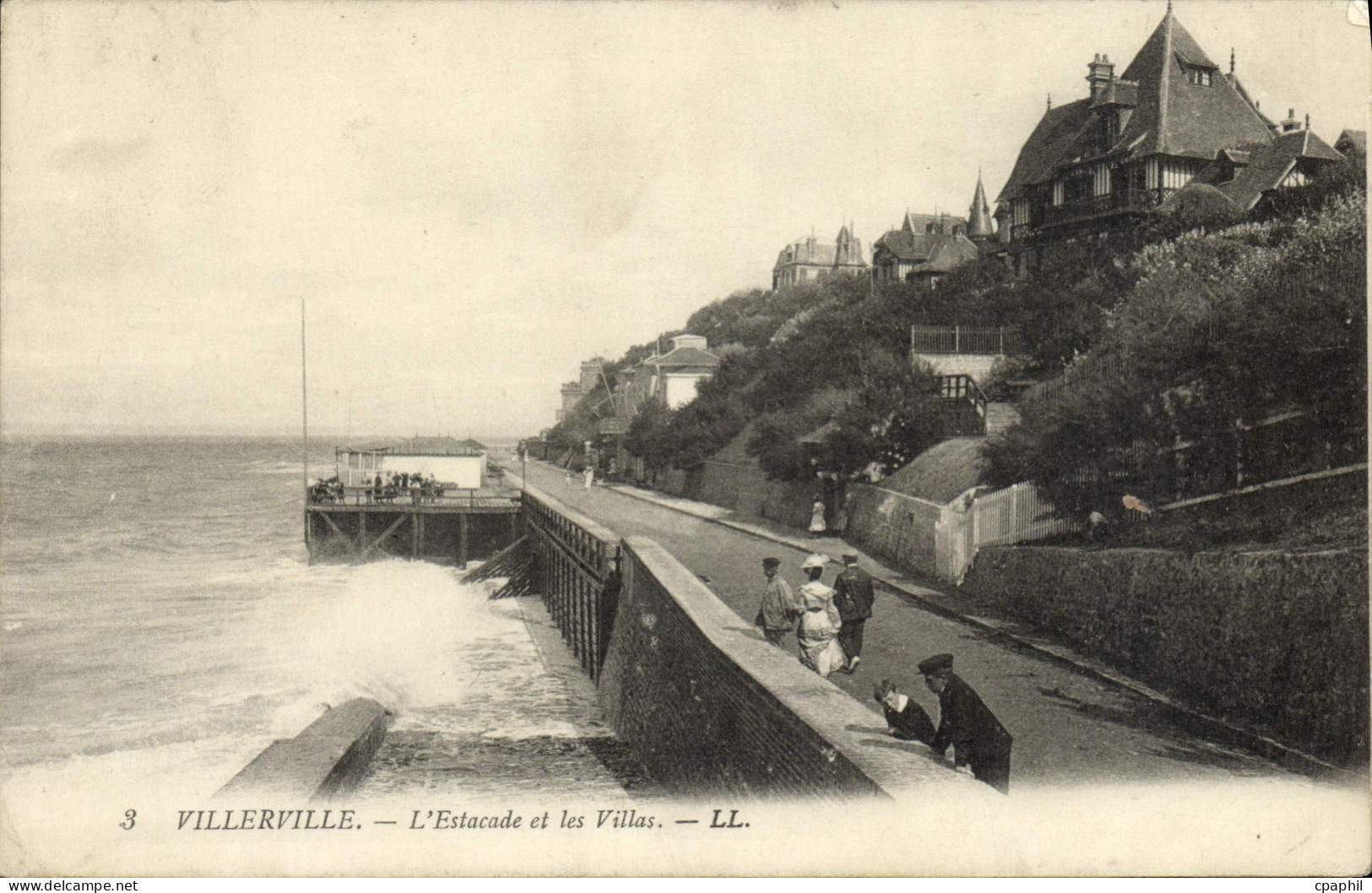 CPA Villerville L'Estacade et les Villas
