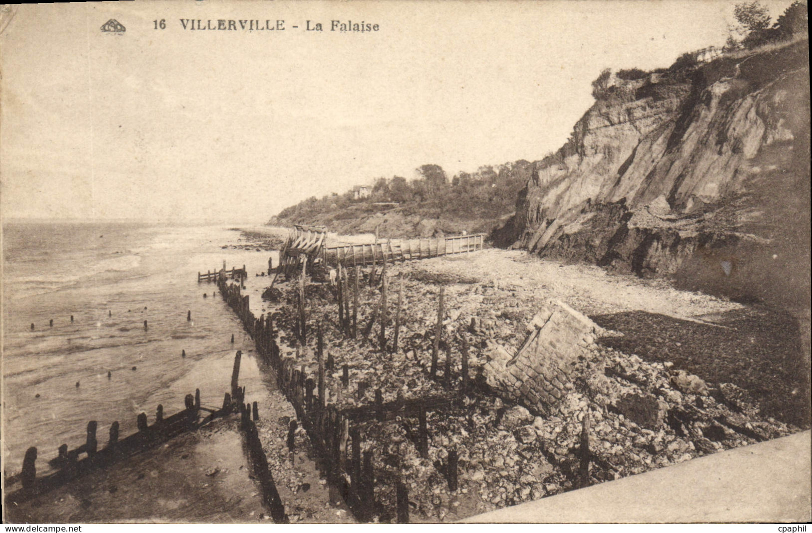 CPA Villerville La Falaise