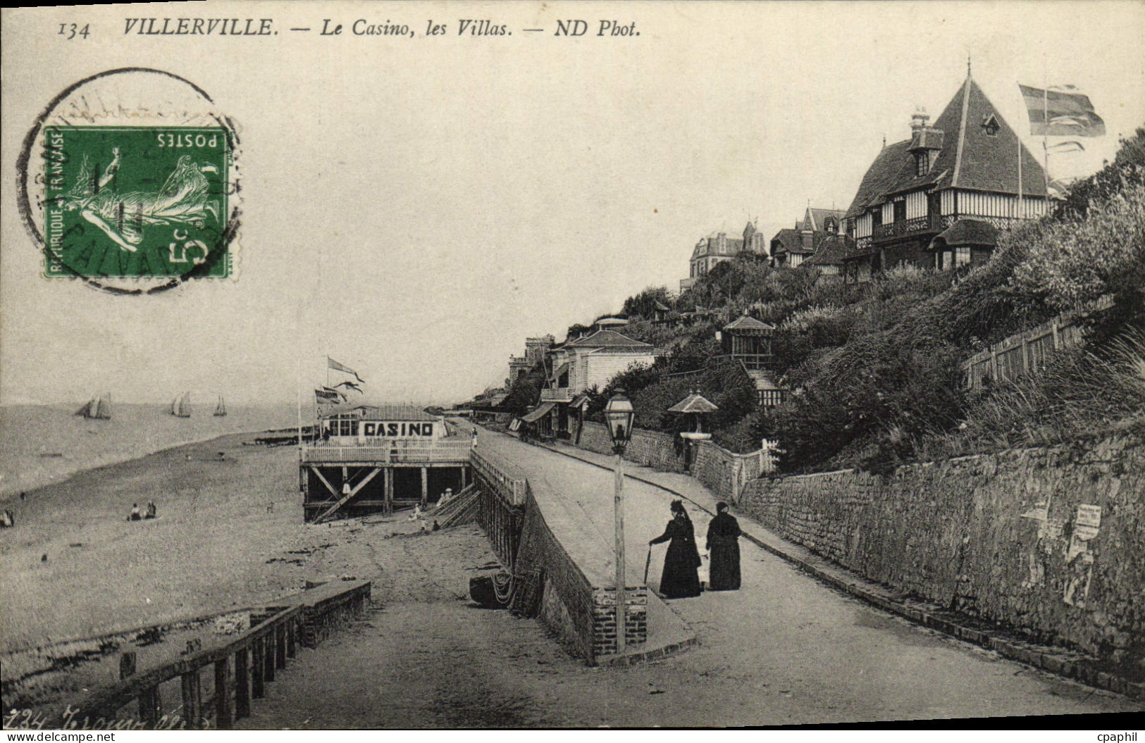 CPA Villerville Le Casino les Villas