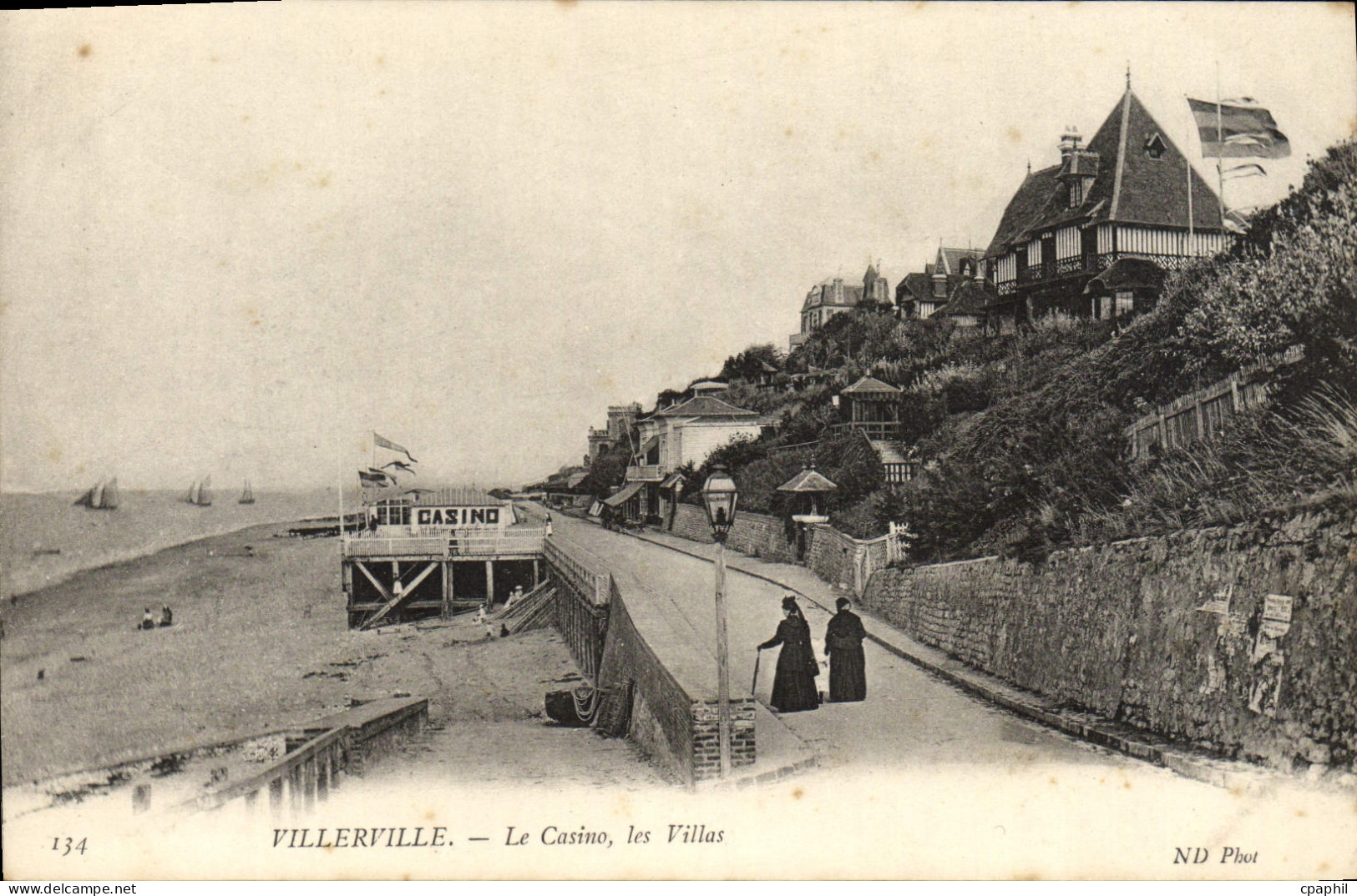 CPA Villerville Le Casino les Villas