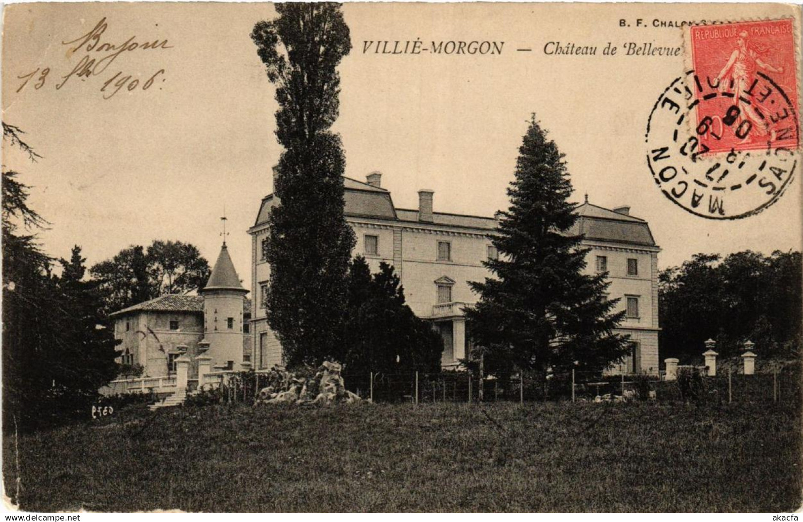 CPA VILLIÉ-MORGON Chateau de Bellevue (614720)