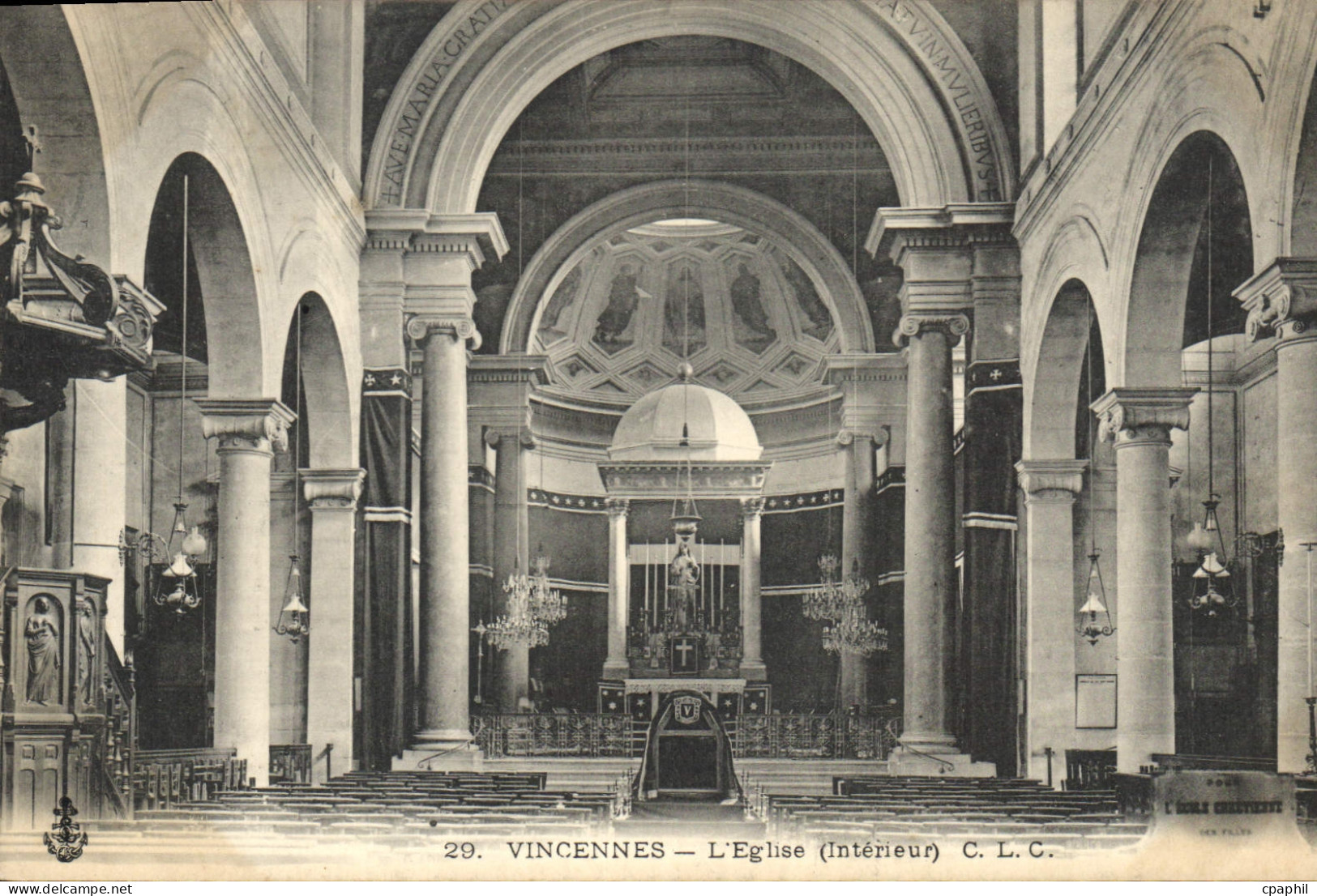 CPA Vincennes l'Eglise Interieur