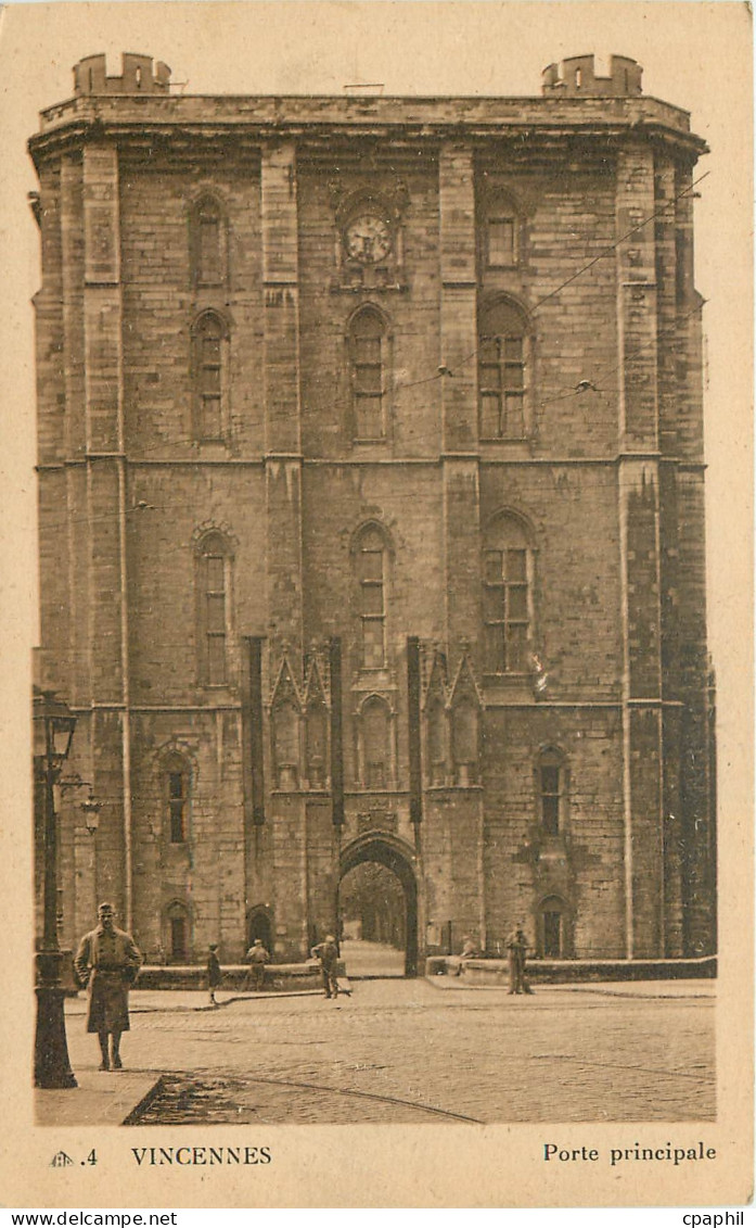 CPA Vincennes porte principale