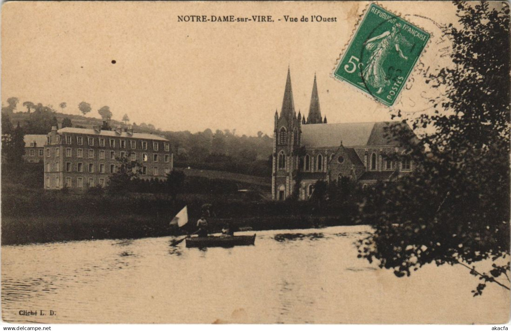 CPA VIRE Notre-Dame-sur-Vire - Vue de l'Ouest (1229977)