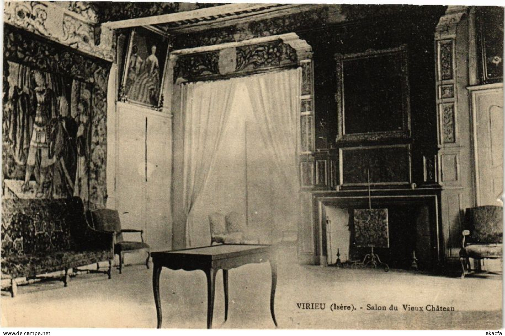 CPA Virieu - Salon de Vieux Chateau (296089)