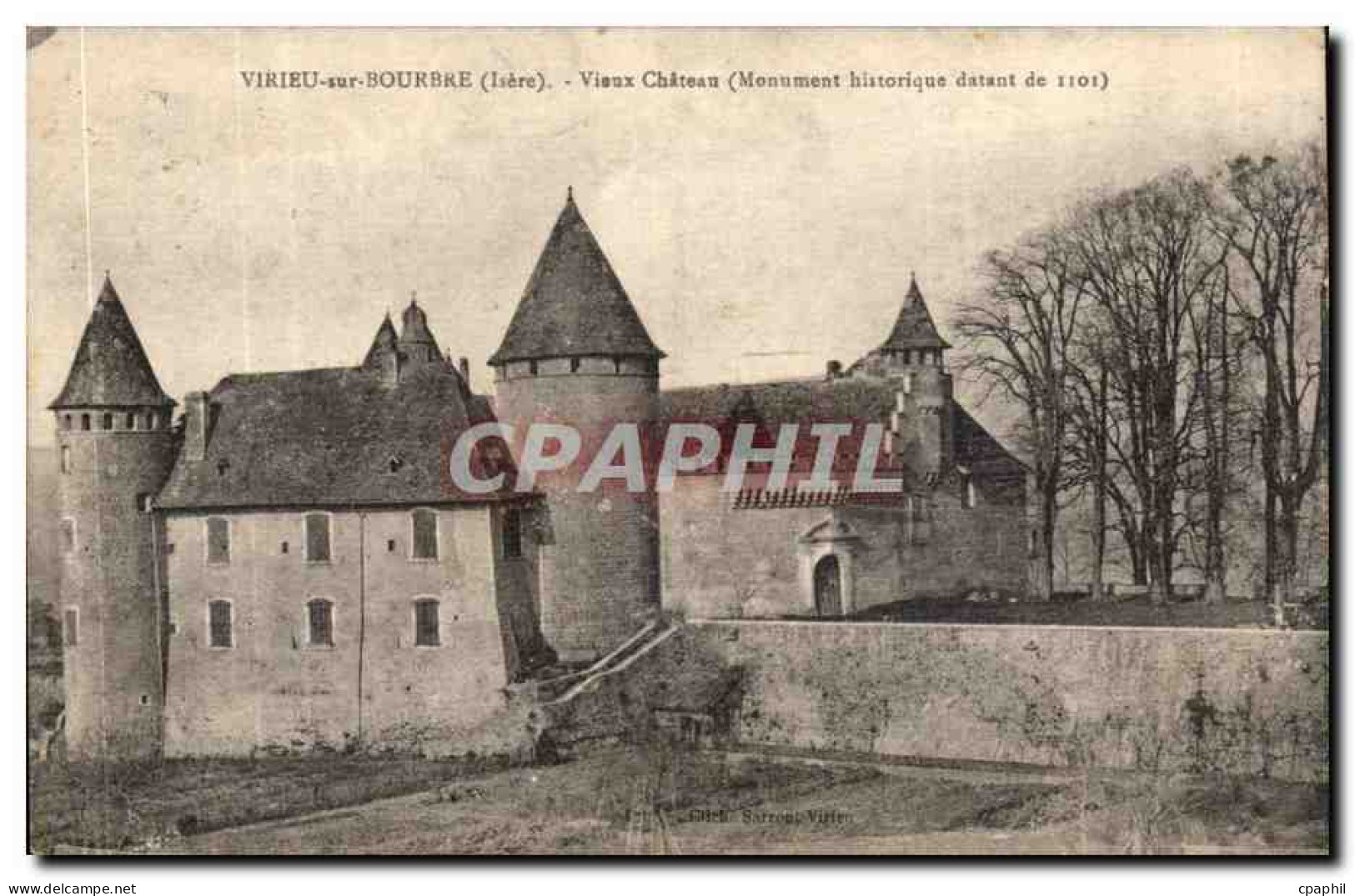 CPA Virieu sur Bourbre Vieux chateau
