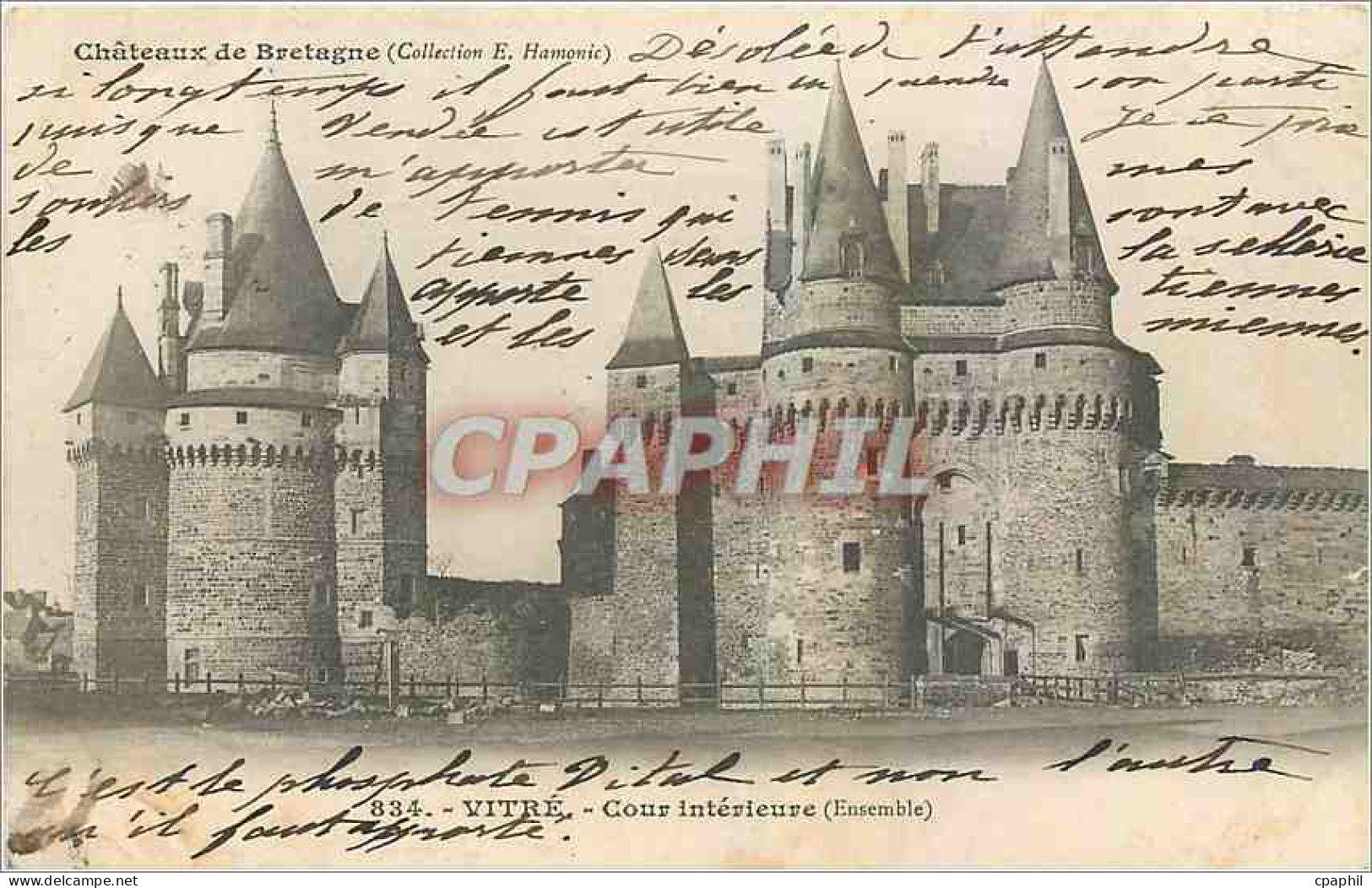 CPA Vitre Cour interieure Ensemble
