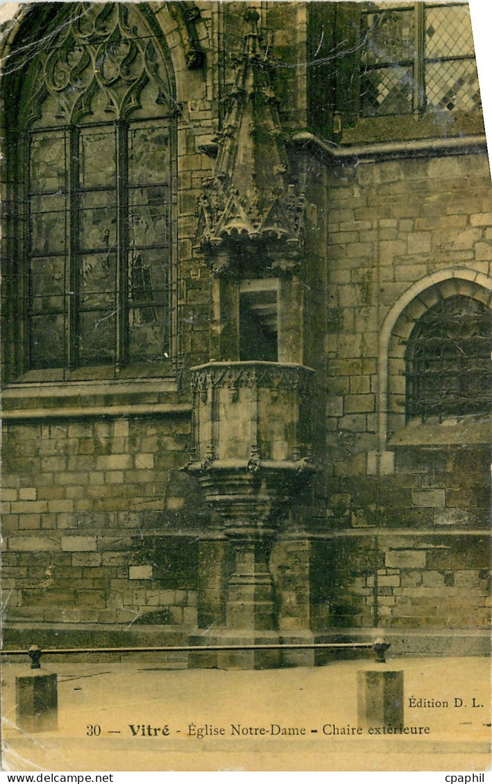 CPA Vitre Eglise Notre Dame Chaire exterieure