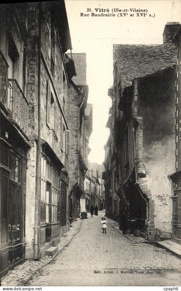 CPA Vitre Rue Baudrairie