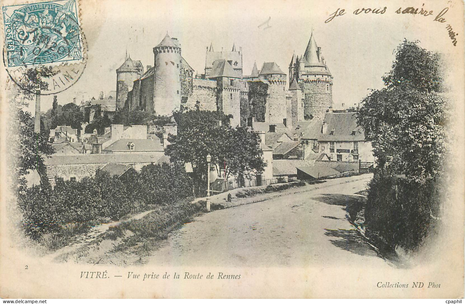 CPA Vitre Vue prise de la Route de Rennes