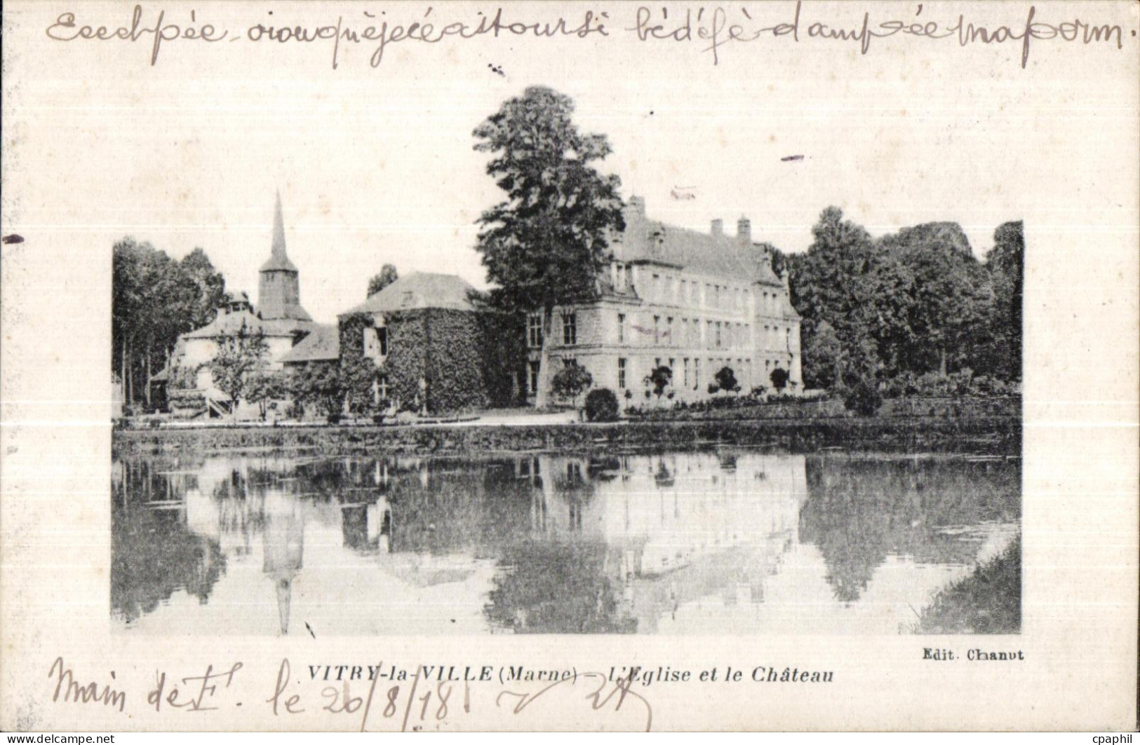 CPA Vitry la Ville Marne I Eglise et le Chateau
