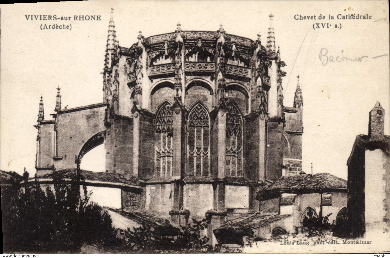 CPA Viviers sur Rhone Chevet de la Cathedrale