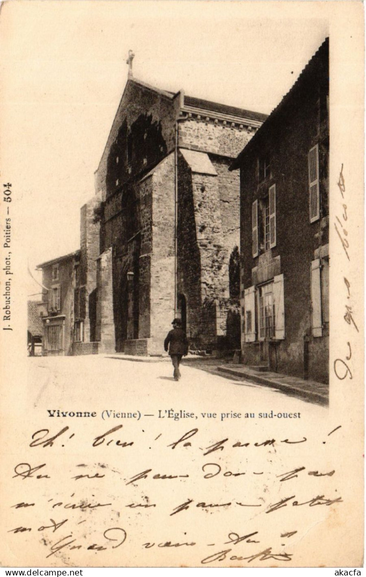 CPA Vivonne - L'Église vue prise au sud-ouest (650621)