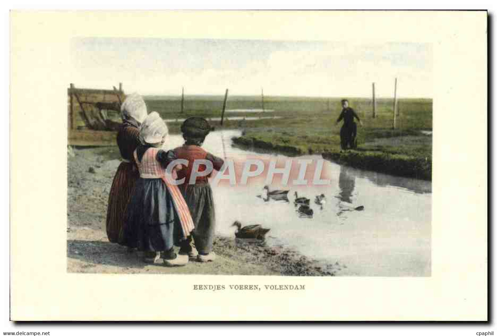 CPA Voeren Volendam Enfants Folklore
