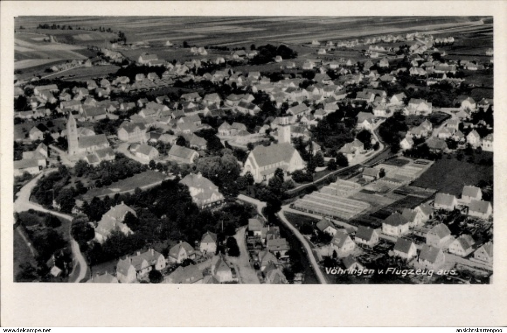 CPA Vöhringen an der Iller Schwaben, Fliegeraufnahme