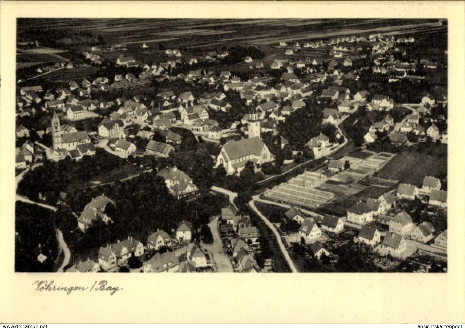 CPA Vöhringen an der Iller Schwaben, Fliegeraufnahme