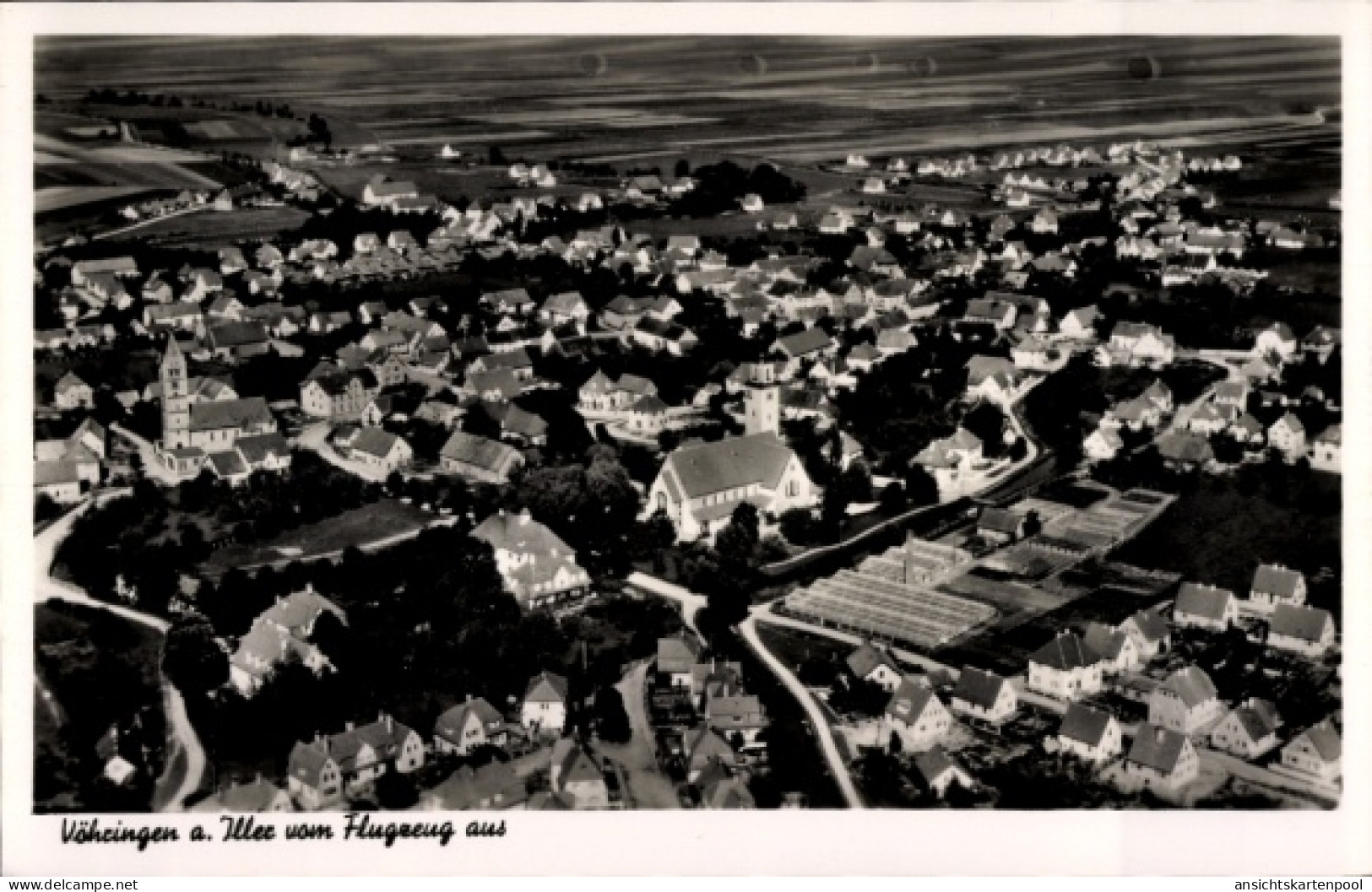 CPA Vöhringen an der Iller Schwaben, Fliegeraufnahme