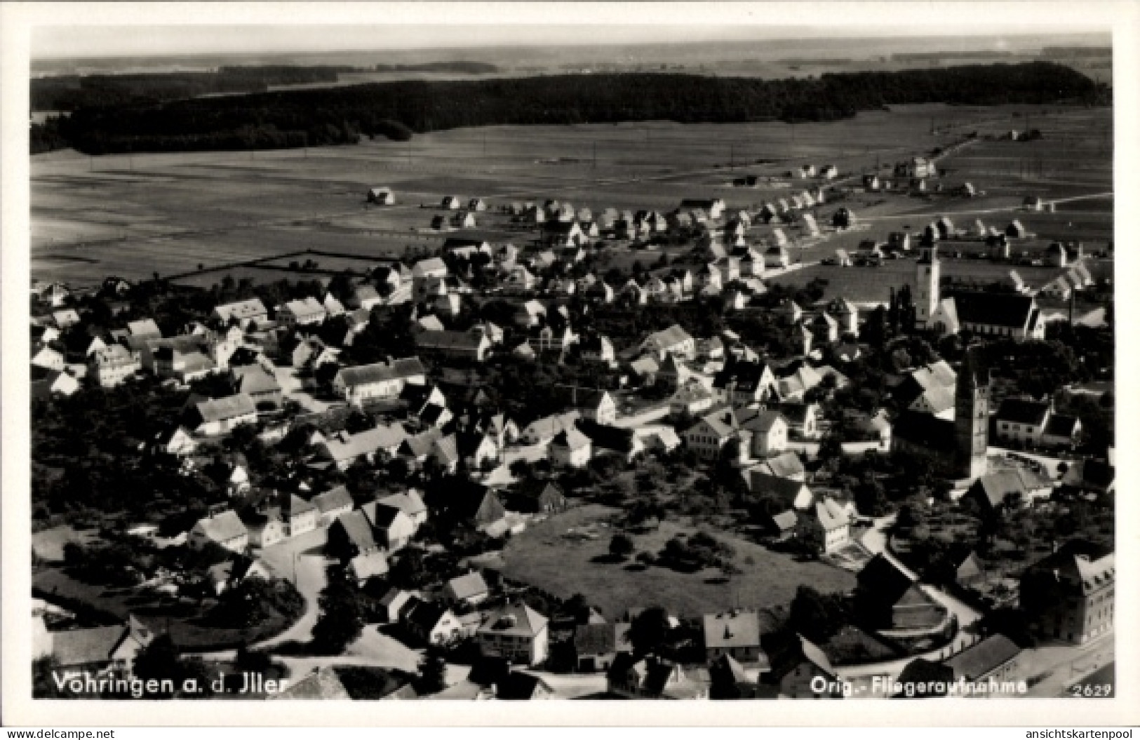 CPA Vöhringen in Schwaben, Fliegeraufnahme