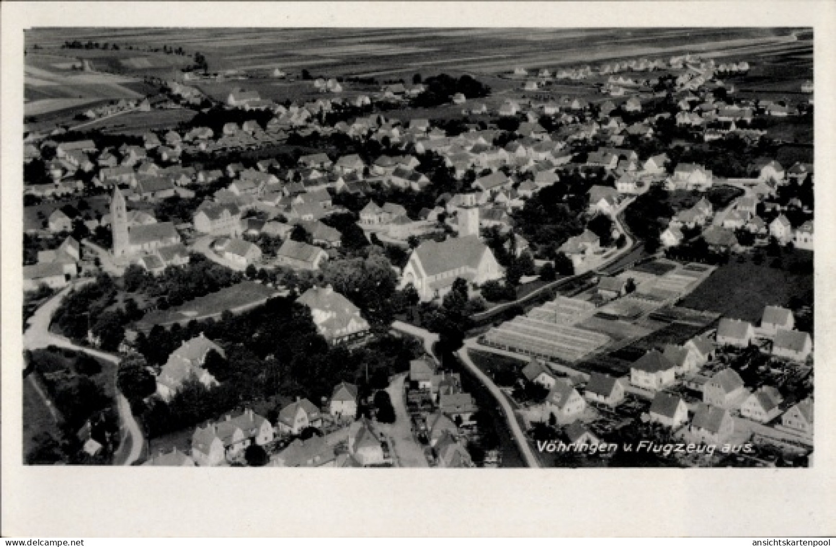 CPA Vöhringen in Württemberg, Luftaufnahme